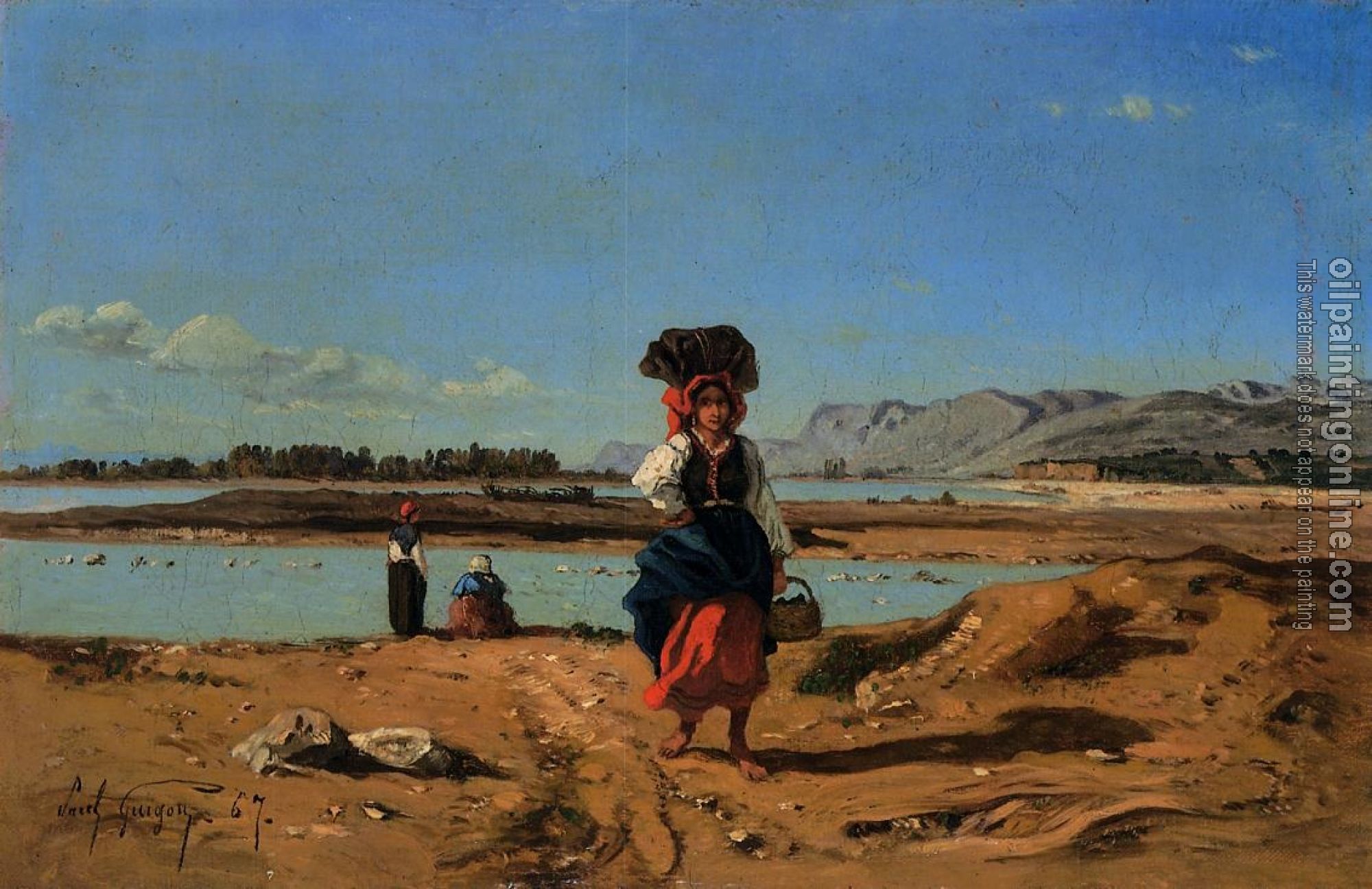 Guigou, Paul-Camille - Laundresses by the Durance